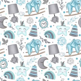 Hârtie de orez Decoupage, Tema Pattern Pastel pentru Copii, 30gsm Premium, Tehnica șervețelului