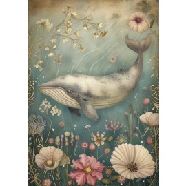 Hârtie de orez Decoupage, Tema Marină Vintage, 30gsm Premium, Tehnica șervețelului