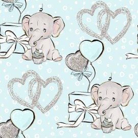 Hartie de orez Decoupage, Tema Aniversare Baby Blue, 30gsm Premium, Tehnica servetelului