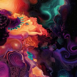 Hartie de orez Decoupage, Tema Abstract Cosmic, 30gsm Premium, Tehnica servetelului