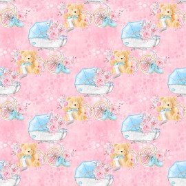 Hartie de orez Decoupage, Tema Baby Shower Vintage, 30gsm Premium, Tehnica servetelului